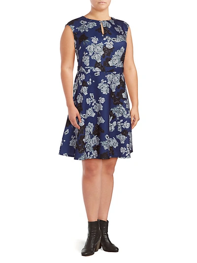 Shop Alexia Admor Plus Floral Fit-&-flare Dress