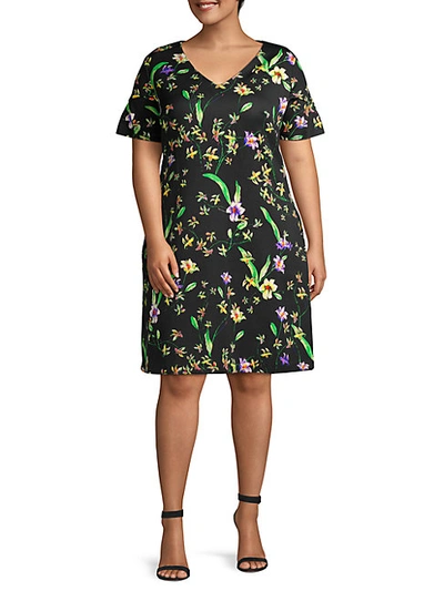 Shop Abs By Allen Schwartz Plus Floral-print Shift Dress