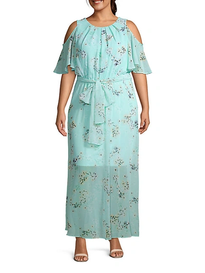 Shop Calvin Klein Plus Floral-print Maxi Dress