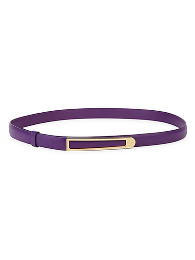 Shop Ferragamo Slim Leather Belt