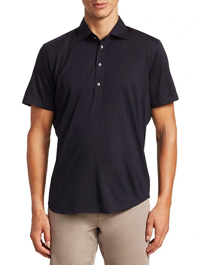 Shop Saks Fifth Avenue Collection Short Sleeve Solid Active Polo