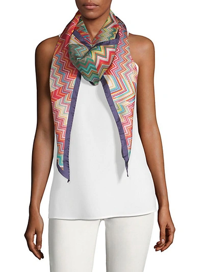 Shop Missoni Zigzag Triangle Silk Scarf