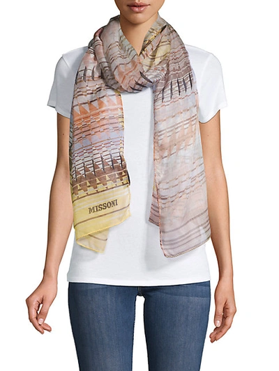 Shop Missoni Printed Logo Scarf