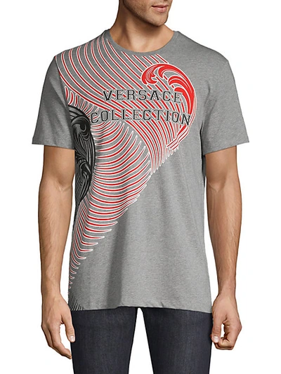 Shop Versace Wave Graphic T-shirt