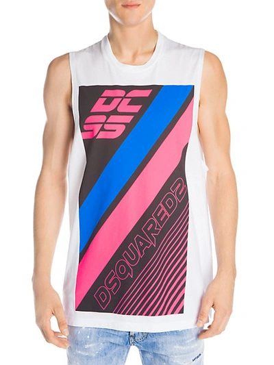 Shop Dsquared2 Graphic Muscle Tank Top