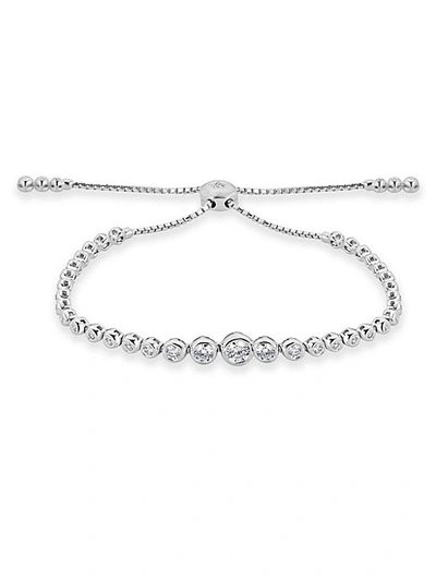 Shop Saks Fifth Avenue Diamond Fringe Diamond And 14k White Gold Adjustable Bracelet