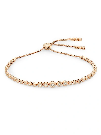 Shop Saks Fifth Avenue Diamond & 14k Rose Gold Slider Bracelet