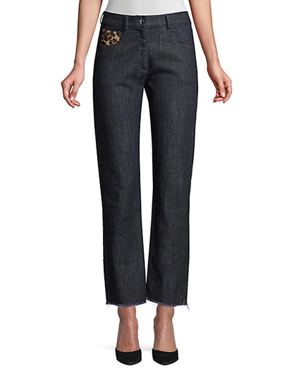 Shop Michael Kors Straight-leg Patch Jeans