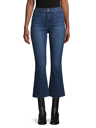 Shop 7 For All Mankind High-rise Cropped Slim Kick Jeans