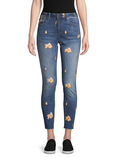 Shop Driftwood Floral Embroidered Jeans