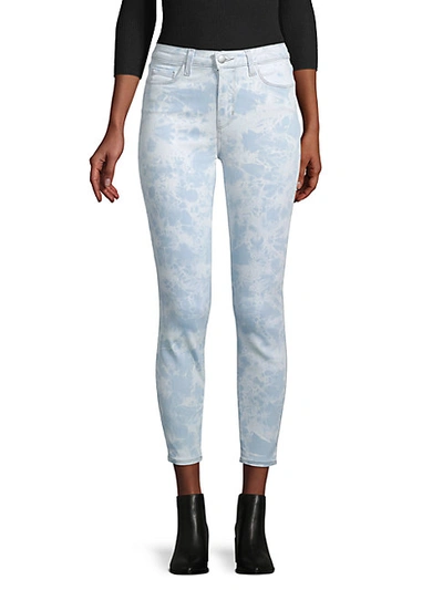 Shop L Agence Printed Skinny Cropped Jeans