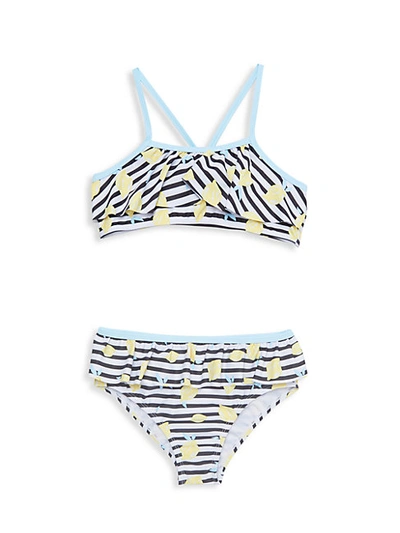 Shop Andy & Evan Little Girl's & Girl's 2-piece Lemon & Stripes Bikini