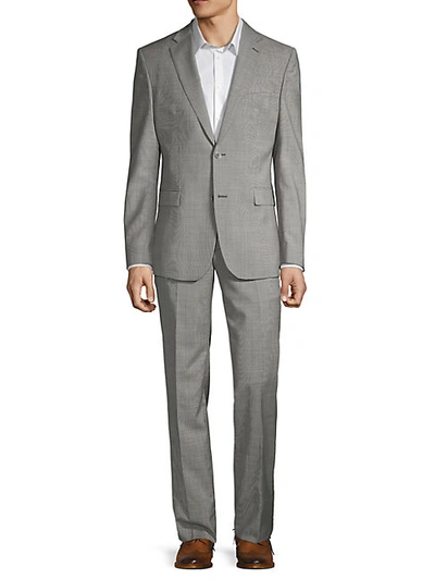 Shop Versace Two-piece Modern-fit Textured Wool Suit