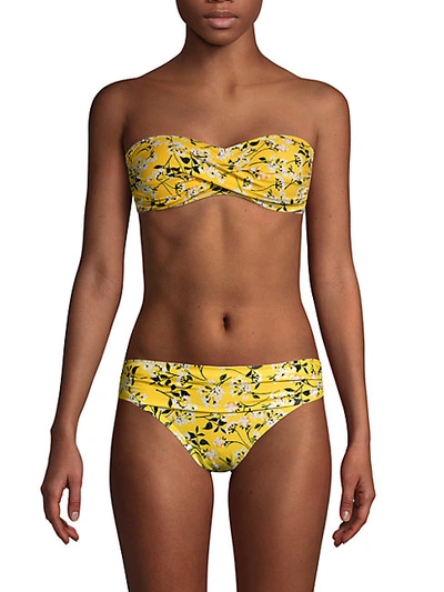 Shop La Blanca Swim Floral-print Bikini Top