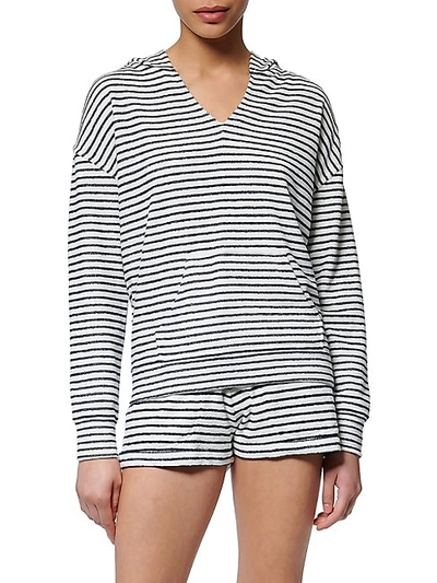 Shop Marc New York Striped V-neck Hoodie