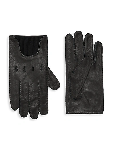 Shop Portolano Merino Wool-lined Leather Gloves