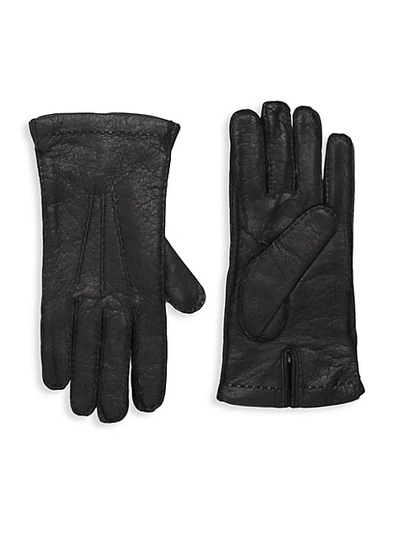 Shop Portolano Cashmere-lined Leather Gloves