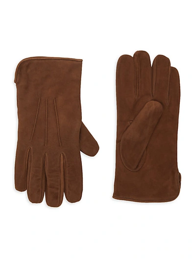 Shop Portolano Cashmere-lined Suede Gloves