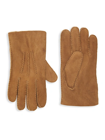 Shop Portolano Shearling-lined Leather Gloves