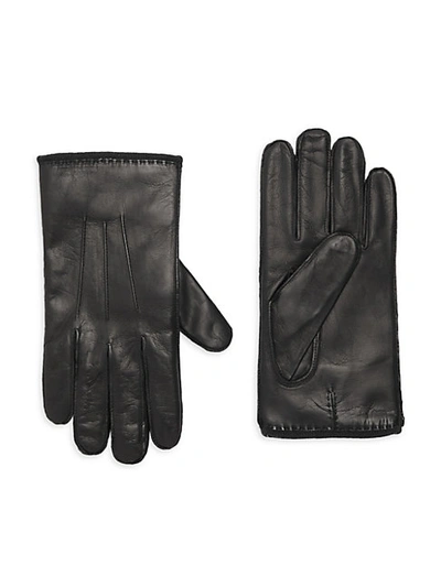 Shop Portolano Cashmere-lined Leather Gloves