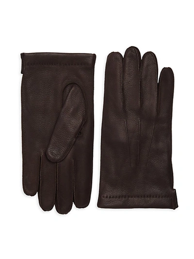 Shop Portolano Cashmere-lined Leather Gloves