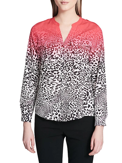 Shop Calvin Klein Leopard Print Button-down Shirt