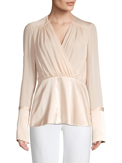 Shop Elie Tahari Zina Silk Peplum Blouse