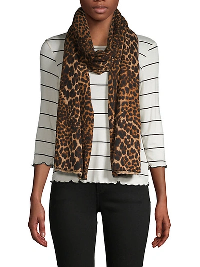 Shop Amicale Animal-print Cashmere Scarf