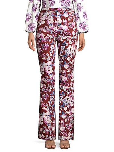 Shop Amur Joan Floral-print Pants