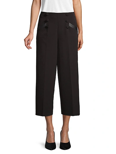 Shop Laundry By Shelli Segal Wide-leg Cropped Trousers