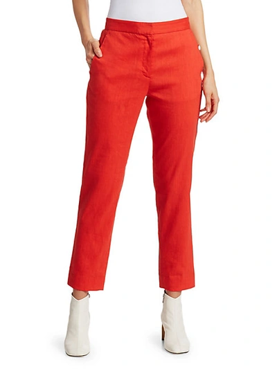Shop Rag & Bone Poppy Linen-blend Crop Trousers