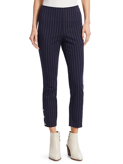 Shop Rag & Bone Simone Pinstripe Snap-cuff Pants