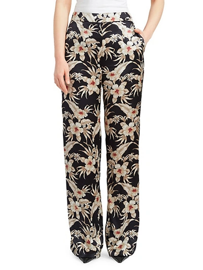 Shop Altuzarra Bani Floral Silk Trousers