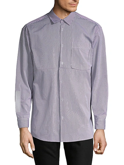 Shop Off-white Striped Button-down Shirt