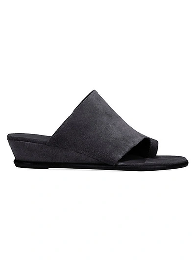 Shop Vince Darla Suede Wedge Slides