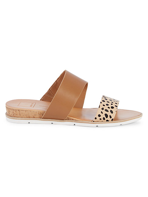 dolce vita leopard slide sandals