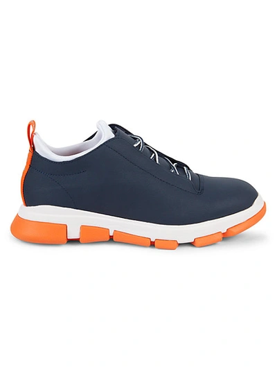 City Hiker Leather coated Sneakers In Navy