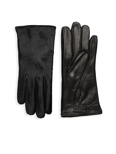 Shop Portolano Dyed Calf Hair Leather Gloves