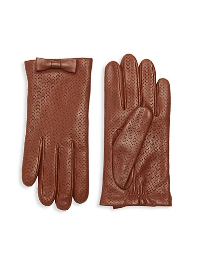 Shop Portolano Perforated Leather Gloves