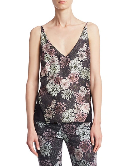 Shop J Brand Lucy Floral-print Silk Camisole