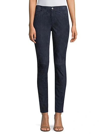 Shop Lafayette 148 Mercer Suede Front Pants