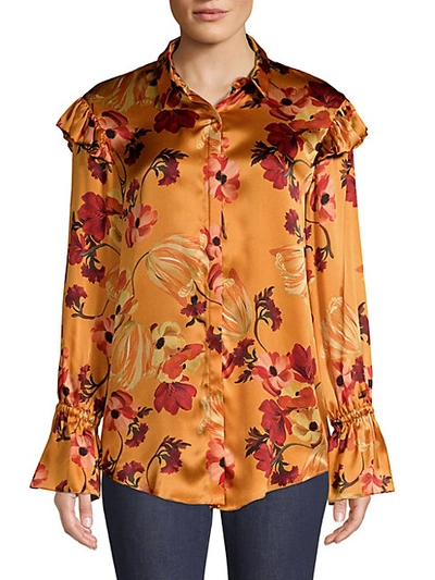 Shop Mother Of Pearl Marin Silk Floral Blouse