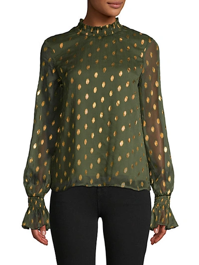 Shop Endless Rose Chiffon Polka Dot Blouse