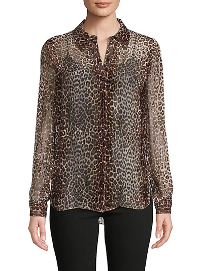 Shop Elie Tahari Ingunn Leopard-print Shirt