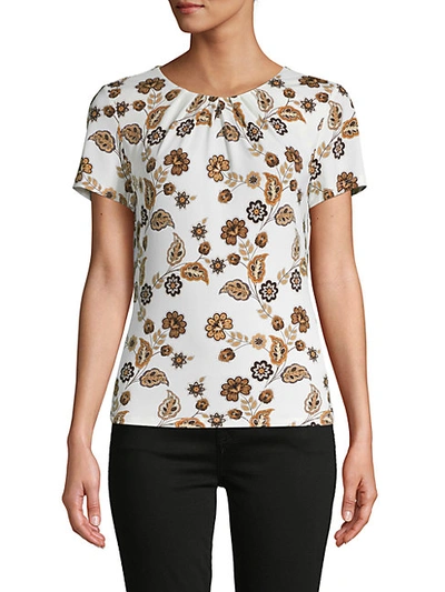 Shop Calvin Klein Floral Short-sleeve Top