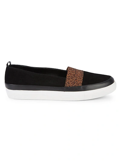 Shop Donald J Pliner Leopard Suede & Leather Slip-on Runners