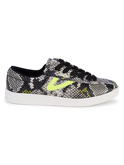 Shop Tretorn Textured Leather Sneakers