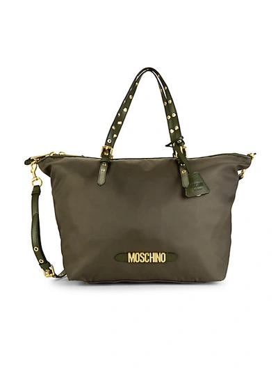Shop Moschino Grommet-detailed Tote