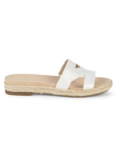 Shop Anne Klein Doris Leather Braided Slide Sandals