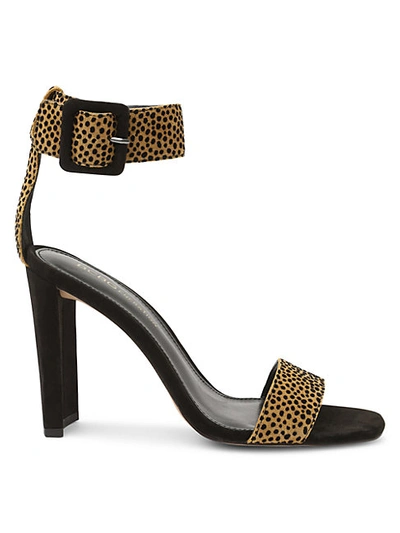 Shop Bcbgeneration Winoni Cheetah-print Suede Heeled Sandals